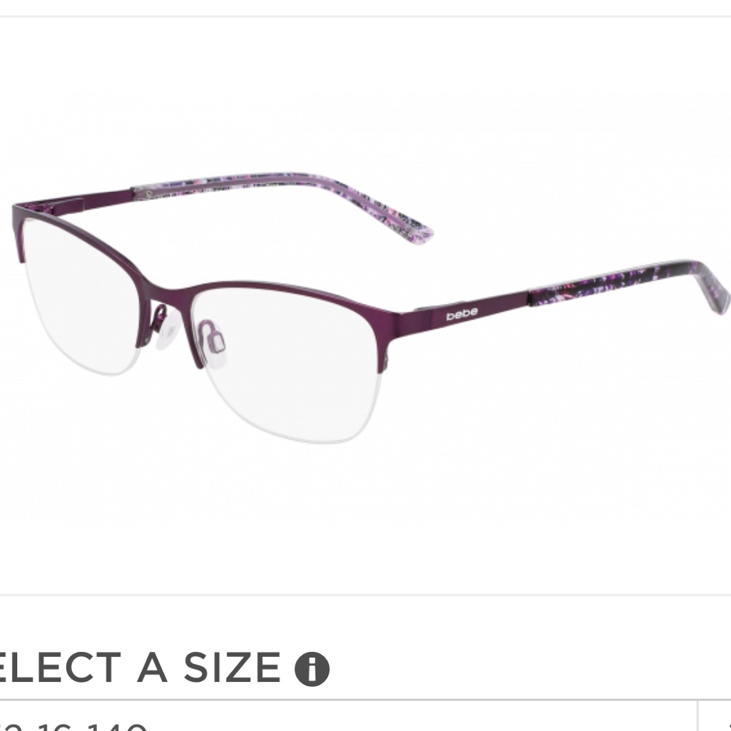 Brand New Bebe Glasses Style Bb5236 Color Plum Size 5216
